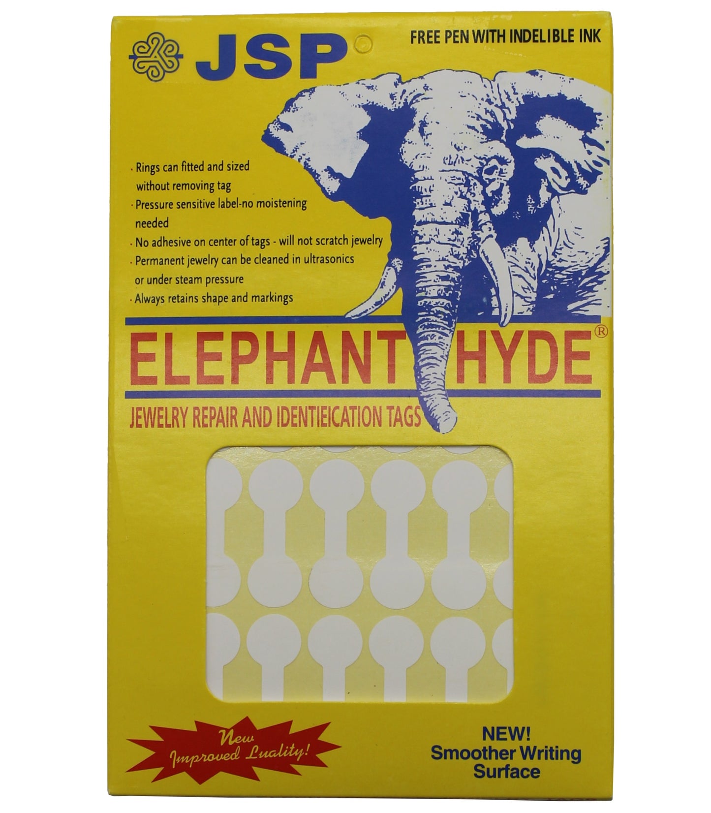 White Round Dumbbell Jewelry Tags (JSP)