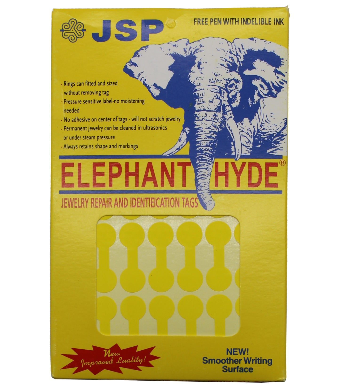 Yellow Round Dumbbell Jewelry Tags (JSP)