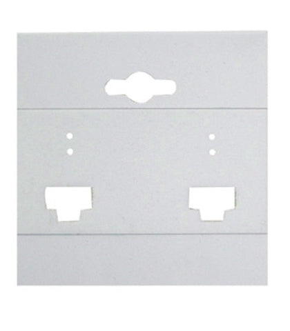 White Hanging Earring Card