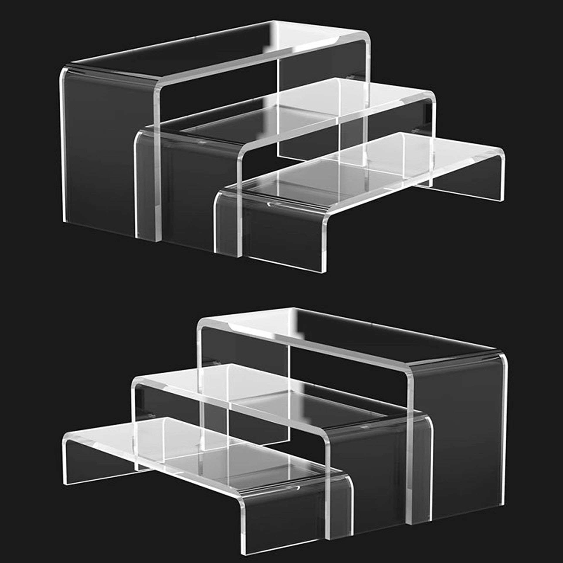 Acrylic Riser - Acrylic Shelf Display Riser-Saga Display