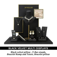 Black velvet displays
