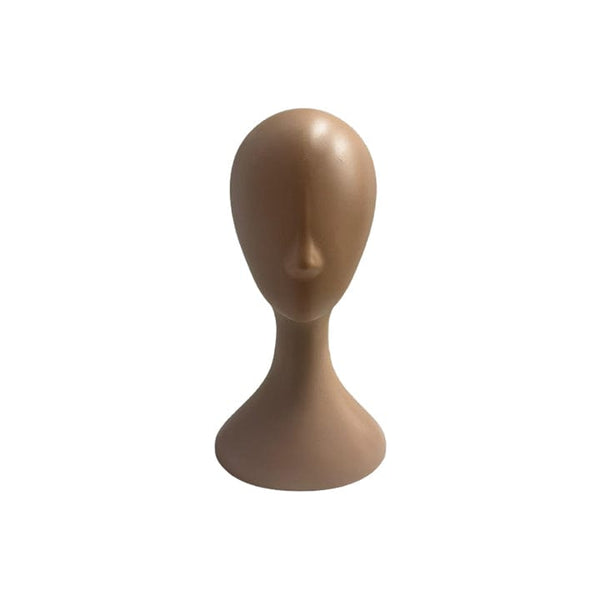 Plastic Head Display - Khaki/Brown