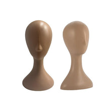 Plastic Head Display - Khaki/Brown