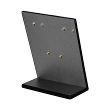 L-Shaped 30 Slot earring Display Stand Earring Jewelry Holder Black