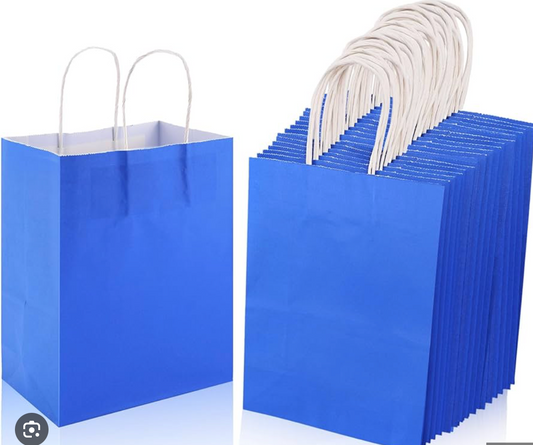 Gift Bags W/Handle BLUE