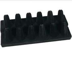 Black Ring Display - 12 Fingers