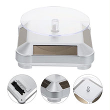 360 Rotating Display Stand Solar Powered Jewelry UV Light Curing Turntable