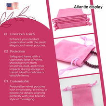 Pink Velvet Pouches Little Drawstring Gift Bags