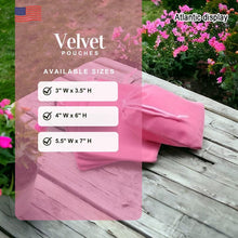 Pink Velvet Pouches Little Drawstring Gift Bags