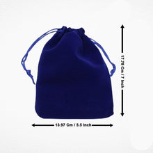 Blue Velvet Pouches Little Drawstring Gift Bags (10/pack)