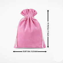 Pink Velvet Pouches Little Drawstring Gift Bags