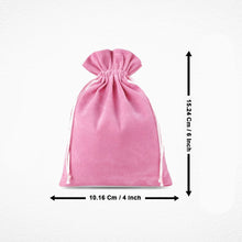 Pink Velvet Pouches Little Drawstring Gift Bags