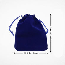 Blue Velvet Pouches Little Drawstring Gift Bags (10/pack)