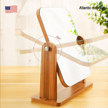 Mirror Desktop Wooden Vanity Mirror, Dressing Table Home, Beauty Female Dormitory Large Desktop Mirror