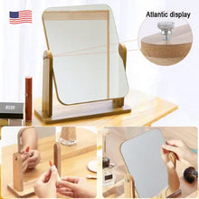 Mirror Desktop Wooden Vanity Mirror, Dressing Table Home, Beauty Female Dormitory Large Desktop Mirror