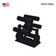 Rotating Bar Black Velvet Jewelry Display Stand