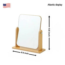 Mirror Desktop Wooden Vanity Mirror, Dressing Table Home, Beauty Female Dormitory Large Desktop Mirror