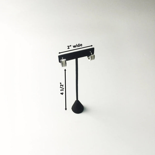 T Earring Stand - Black Velvet