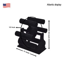 Rotating Bar Black Velvet Jewelry Display Stand