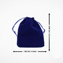 Blue Velvet Pouches Little Drawstring Gift Bags (10/pack)
