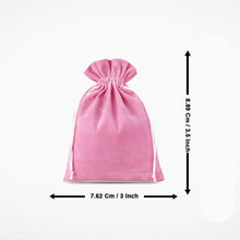 Pink Velvet Pouches Little Drawstring Gift Bags