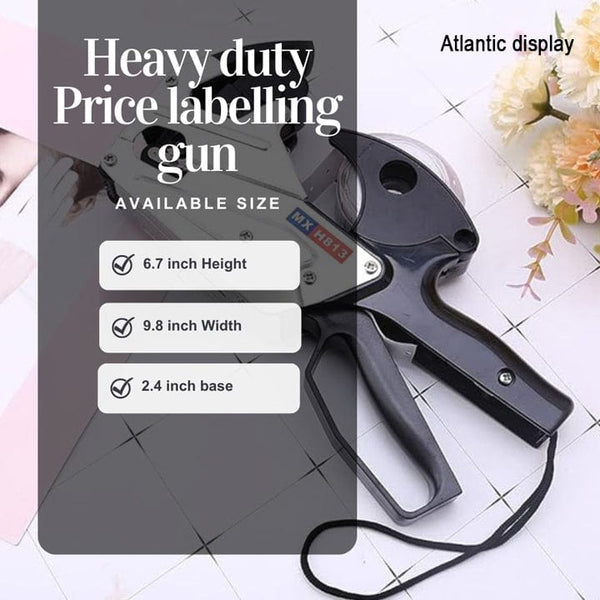8 Digits Price Tag Gun, Single Row Clear Print Price Marking Machine Label Gun