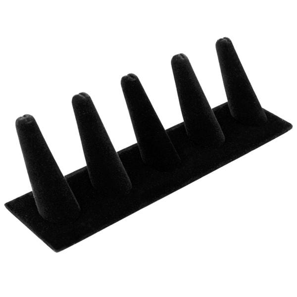 Black Ring Display - 5 Fingers