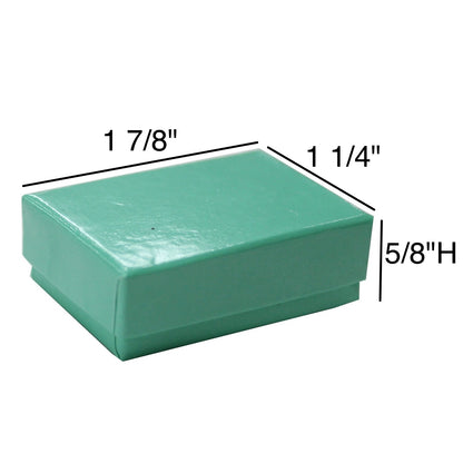 Teal Blue Cotton Filled Gift Boxes Jewelry