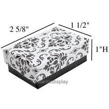 Damask Print Cotton Filled Gift Boxes Jewelry