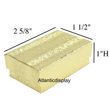 Gold Color Cotton Filled Gift Boxes Jewelry