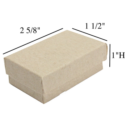 Khaki Color Cotton Filled Gift Boxes Jewelry