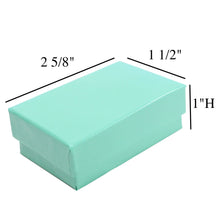 Teal Blue Cotton Filled Gift Boxes Jewelry