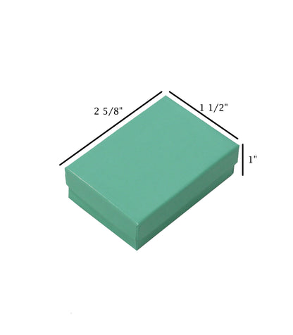 Teal Blue Cotton Filled Gift Boxes Jewelry