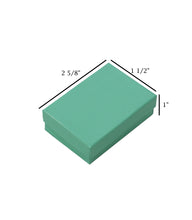 Teal Blue Cotton Filled Gift Boxes Jewelry