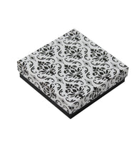 Damask Print Cotton Filled Gift Boxes Jewelry
