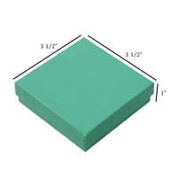 Teal Blue Cotton Filled Gift Boxes Jewelry