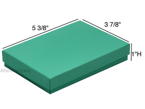 Teal Blue Cotton Filled Gift Boxes Jewelry