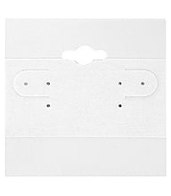 White Hanging Earring Card