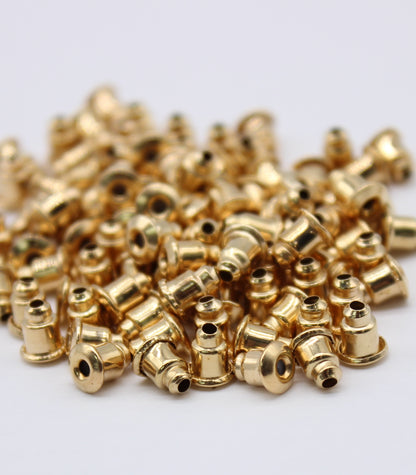 Gold Color Bullet Style Metal Earring Back