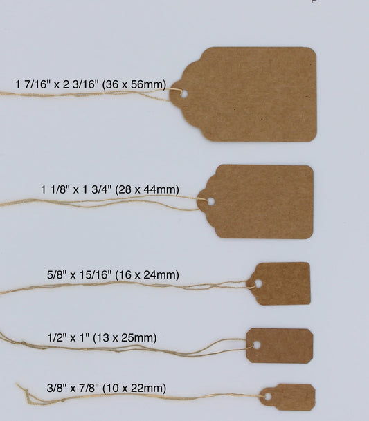 Khaki String Tags