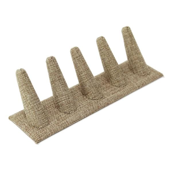 Linen Ring Display - 5 Fingers
